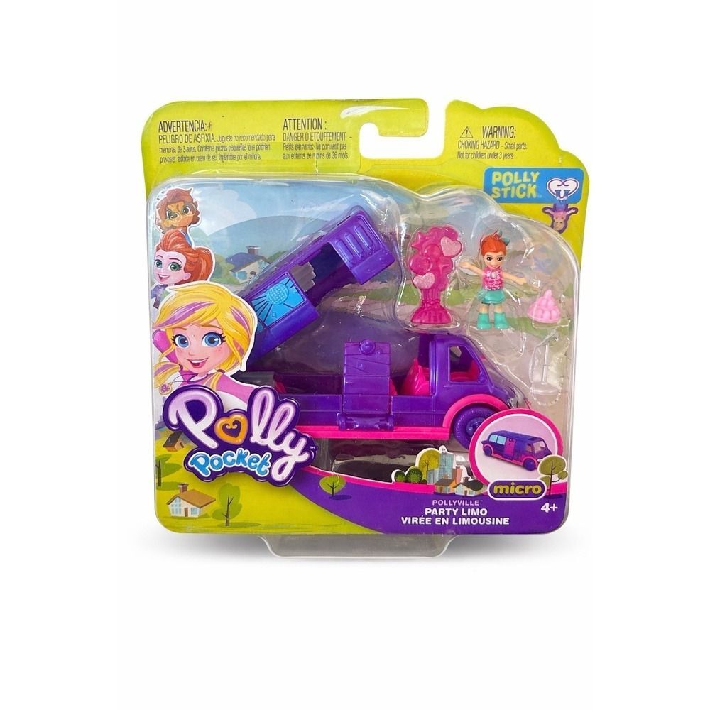 Polly Pocket Pollyville Party Limo Micro Doll Playset Accessories New Sealed